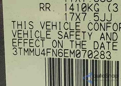 2014 Toyota Tacoma Base V6 from USA, damaged, VIN 3TMMU4FN6EM070283